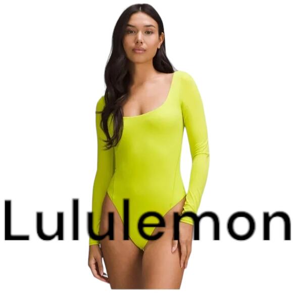 Lululemon | NWT | Size 10 / L | Wundermost Square-Neck Long-Sleeve Bodysuit Top - Picture 1 of 5